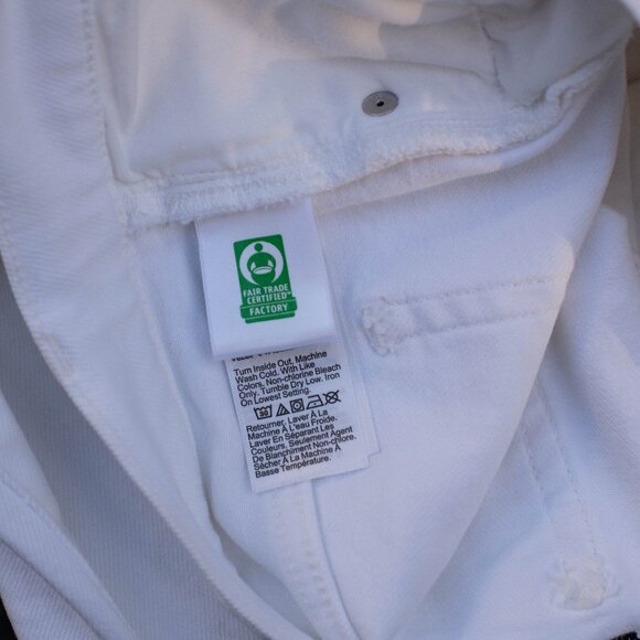 J.Crew Essential Straight Jeans White Denim Cropped 27P Mid Rise Preppy - Picture 5 of 6